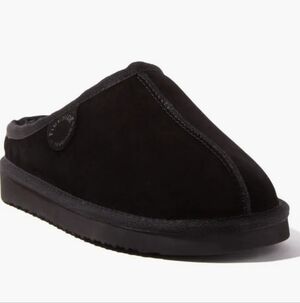 Fireside BLACK Greta Genuine Shearling Clog Slipper (Women)DEARFOAMS Size 9